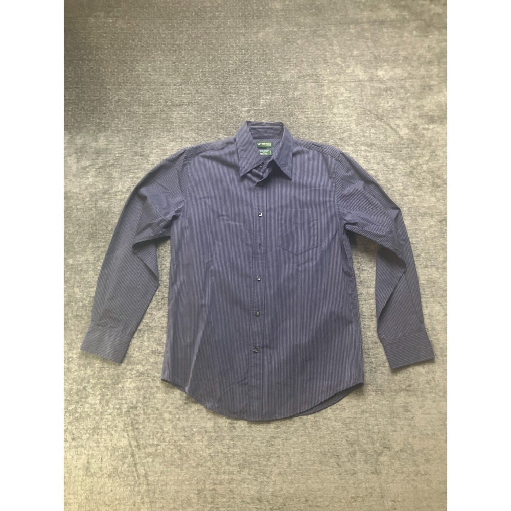 Dockers Premium Button-Up Shirt Mens Small Purple Striped Long Sleeve Collared